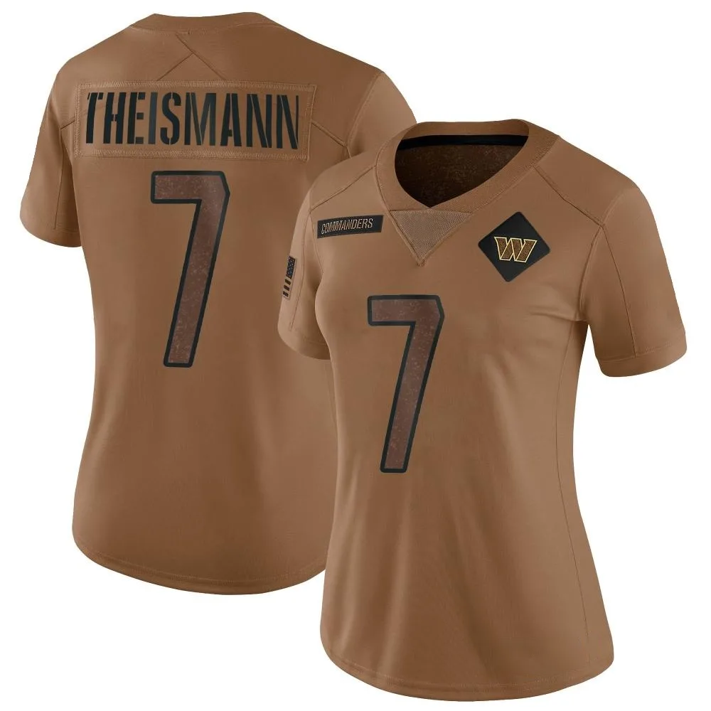 Women's Washington Commanders Joe Theismann Nike 2023 Salute To Service Limited Brown Jersey Women's Washington Commanders Joe Theismann Nike 2023 Salute To Service Limited Brown Jersey
