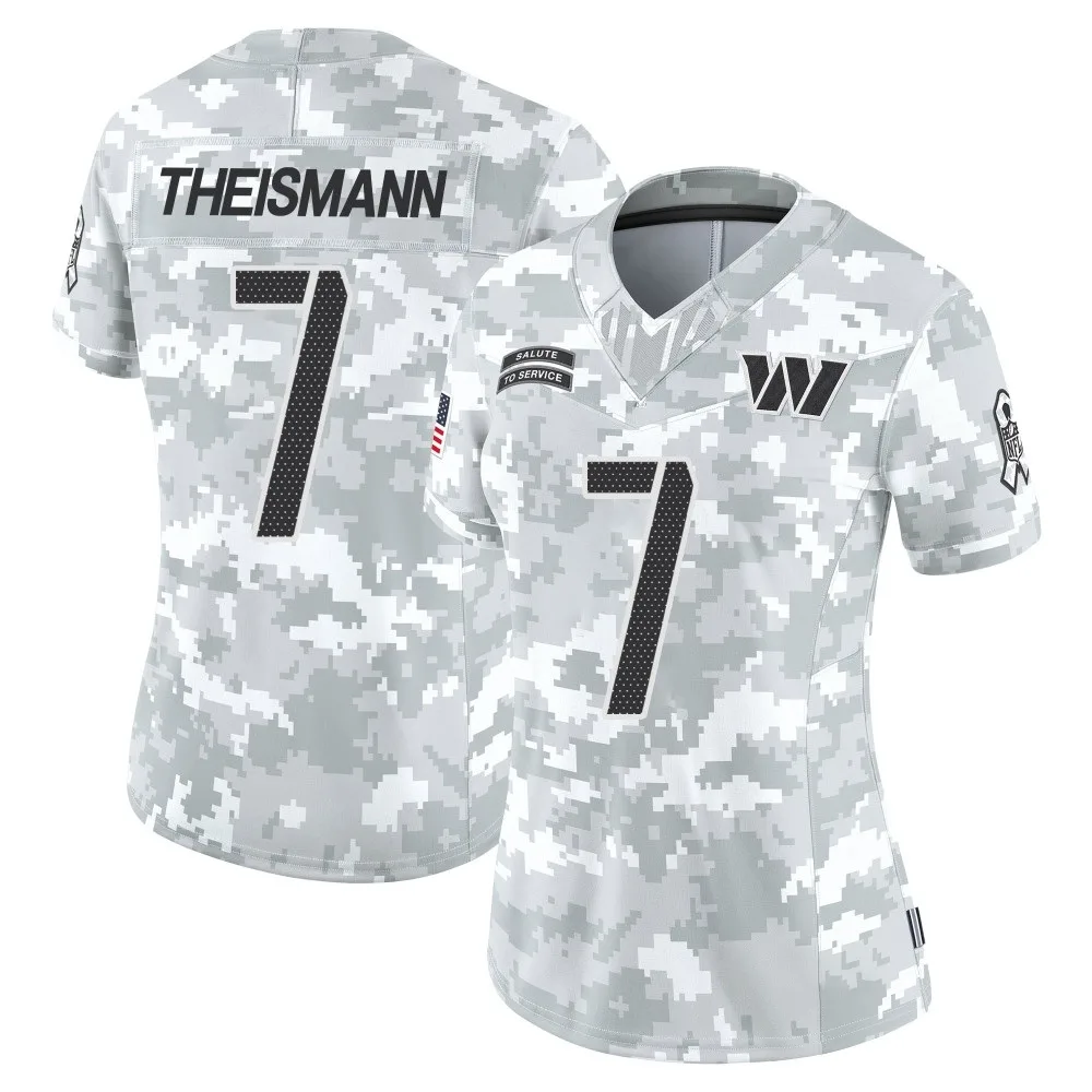 Women's Washington Commanders Joe Theismann Nike 2024 Salute to Service Limited Arctic Camo Jersey Women's Washington Commanders Joe Theismann Nike 2024 Salute to Service Limited Arctic Camo Jersey