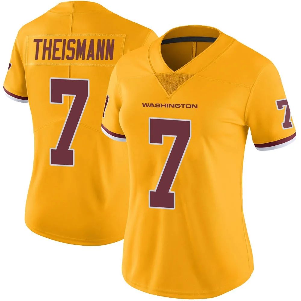 Women's Washington Commanders Joe Theismann Nike Color Rush Limited Gold Jersey Women's Washington Commanders Joe Theismann Nike Color Rush Limited Gold Jersey