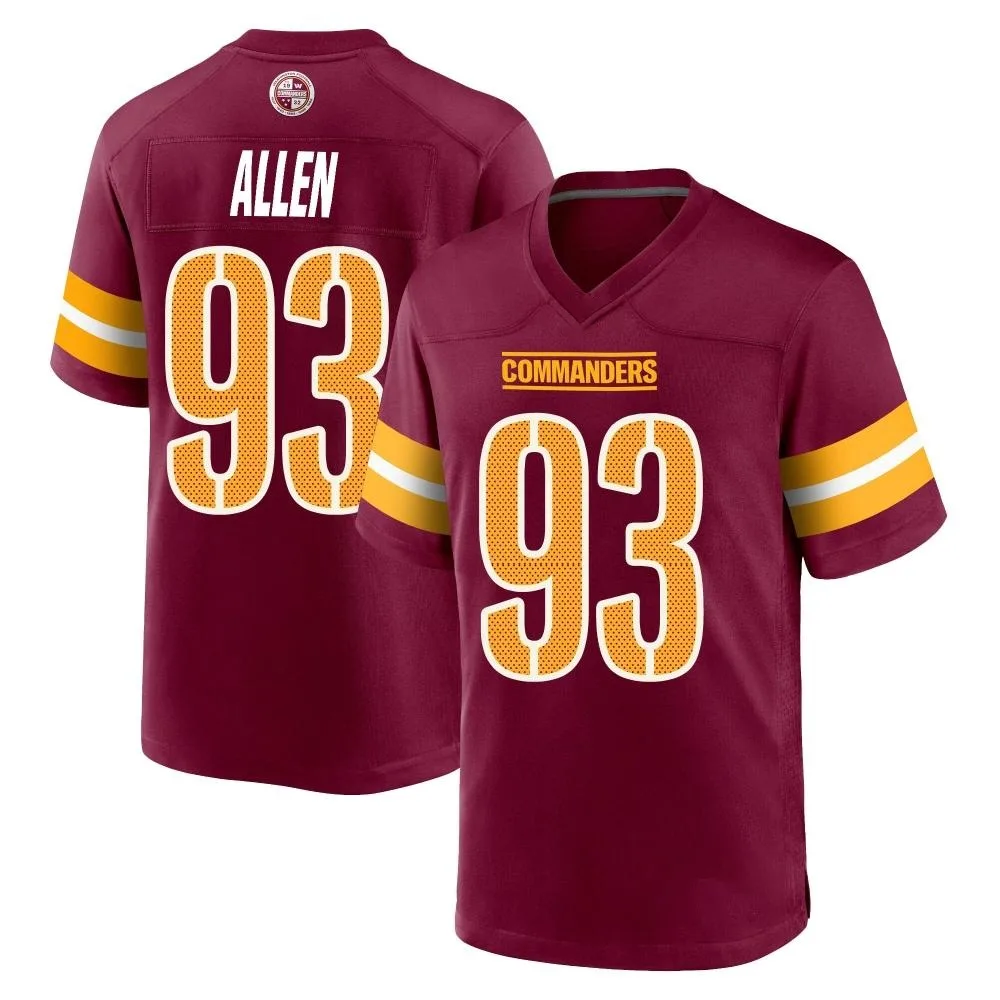 Men's Washington Commanders Jonathan Allen Nike Burgundy Game Jersey Men's Washington Commanders Jonathan Allen Nike Burgundy Game Jersey