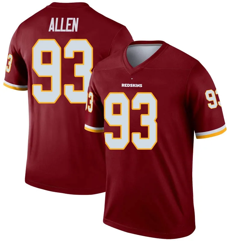 Youth Washington Commanders Jonathan Allen Nike Inverted Burgundy Legend Jersey Youth Washington Commanders Jonathan Allen Nike Inverted Burgundy Legend Jersey