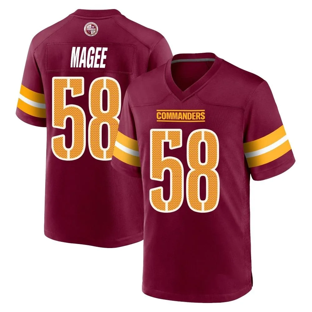 Men's Washington Commanders Jordan Magee Nike Burgundy Game Jersey Men's Washington Commanders Jordan Magee Nike Burgundy Game Jersey