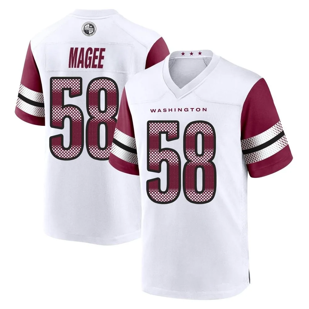 Men's Washington Commanders Jordan Magee Nike Game White Jersey Men's Washington Commanders Jordan Magee Nike Game White Jersey