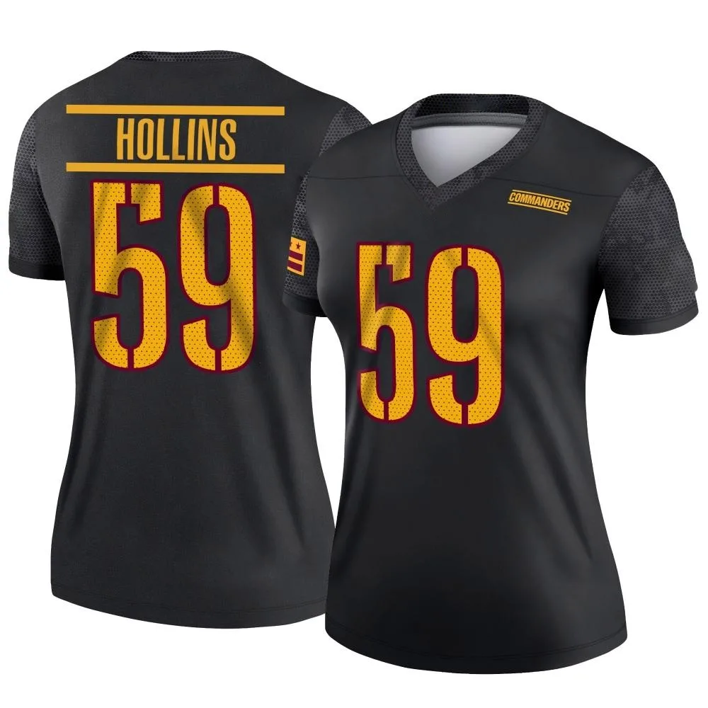 Women's Washington Commanders Justin Hollins Nike Alternate Legend Black Jersey Women's Washington Commanders Justin Hollins Nike Alternate Legend Black Jersey