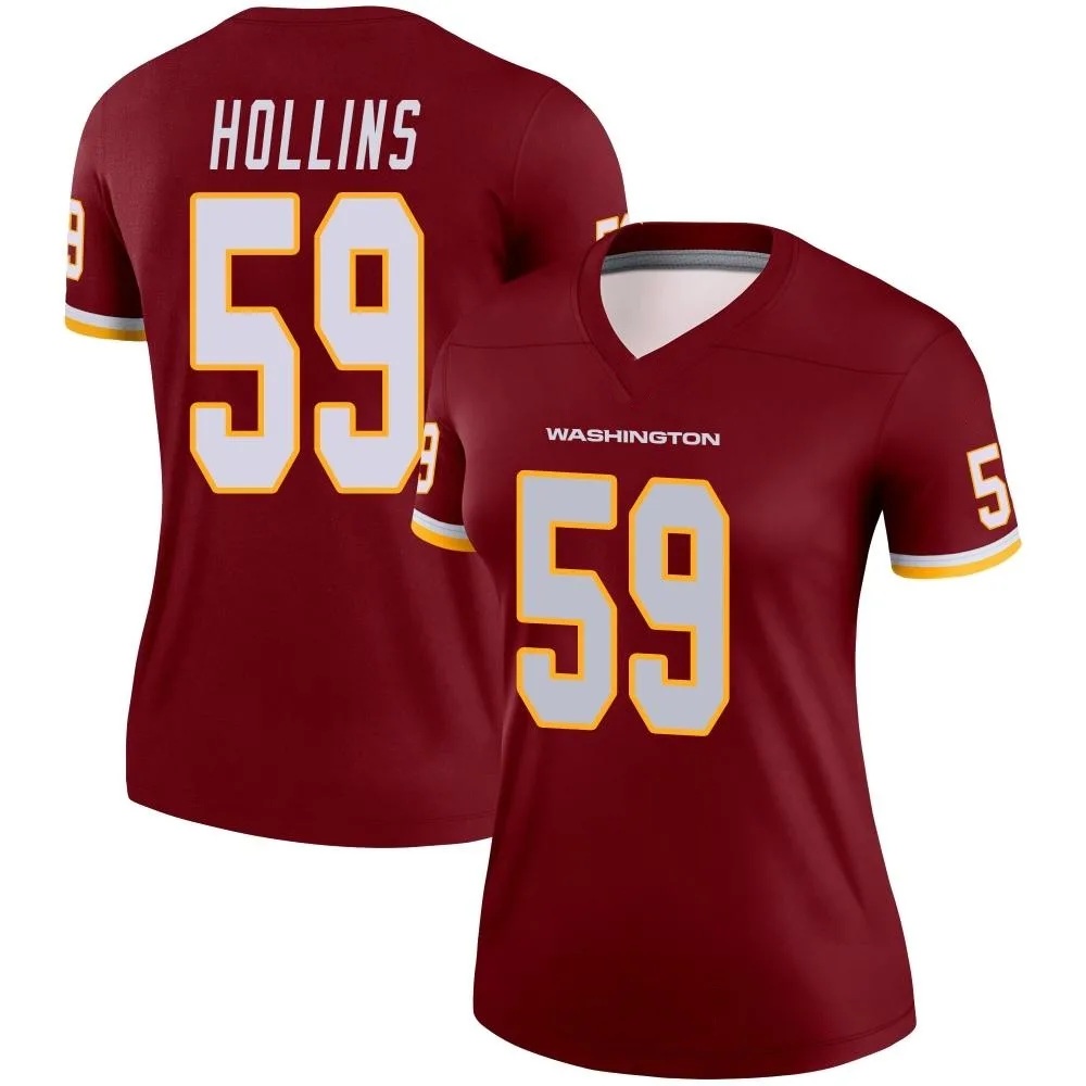 Women's Washington Commanders Justin Hollins Nike Burgundy Legend Jersey Women's Washington Commanders Justin Hollins Nike Burgundy Legend Jersey