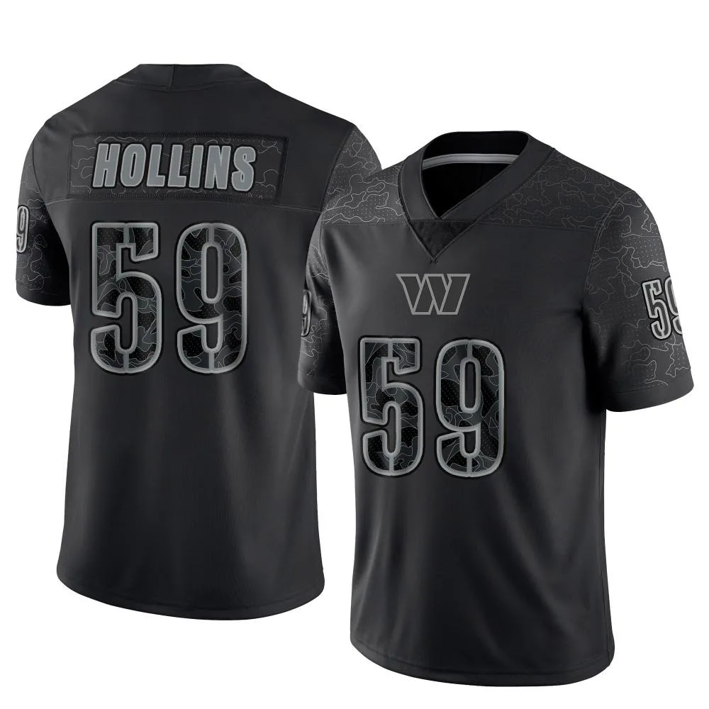 Youth Washington Commanders Justin Hollins Nike Reflective Limited Black Jersey Youth Washington Commanders Justin Hollins Nike Reflective Limited Black Jersey
