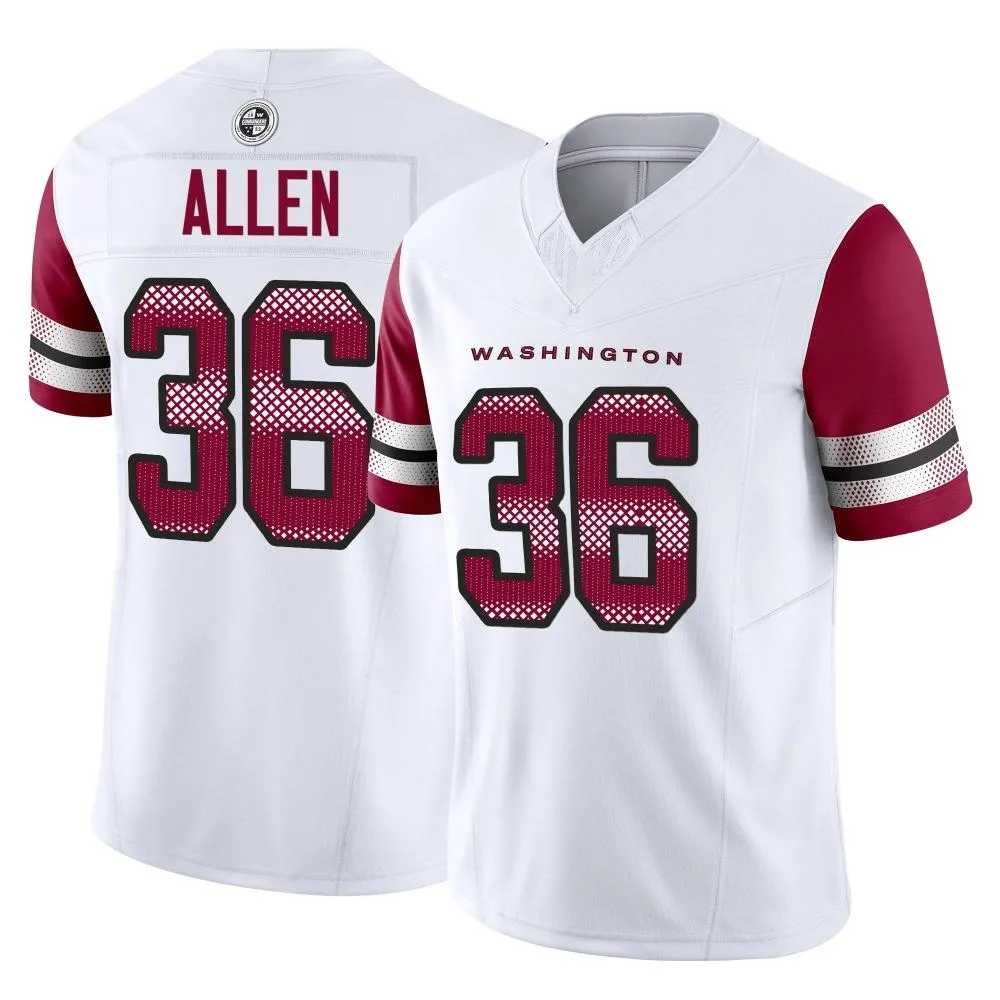 Men's Washington Commanders Kazmeir Allen Nike Vapor F.U.S.E. Limited White Jersey Men's Washington Commanders Kazmeir Allen Nike Vapor F.U.S.E. Limited White Jersey