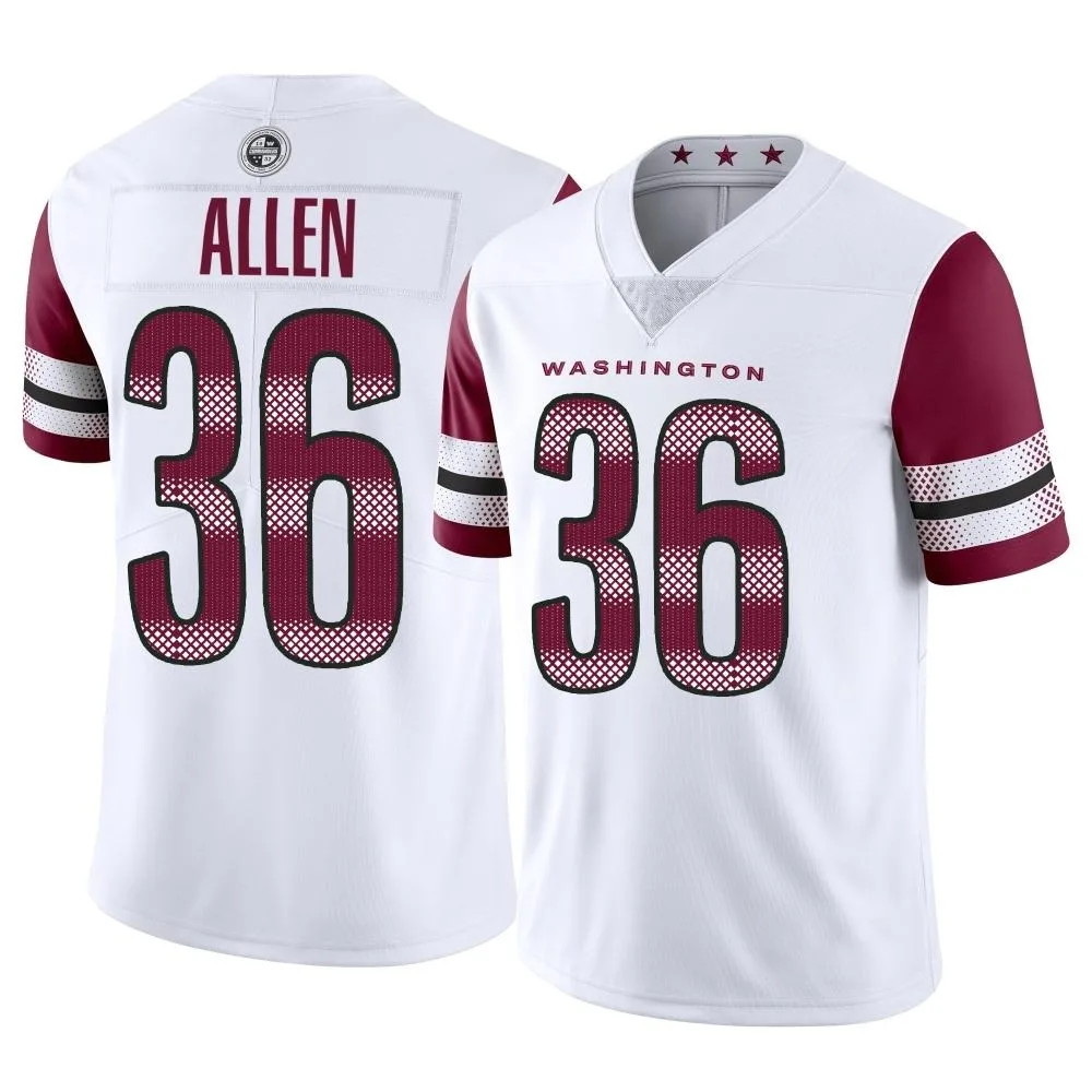 Men's Washington Commanders Kazmeir Allen Nike Vapor Limited White Jersey Men's Washington Commanders Kazmeir Allen Nike Vapor Limited White Jersey