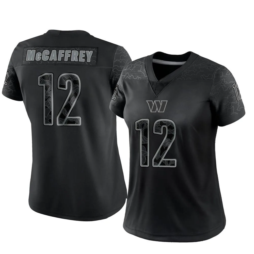 Women's Washington Commanders Luke Mccaffrey Nike Reflective Limited Black Jersey Women's Washington Commanders Luke Mccaffrey Nike Reflective Limited Black Jersey