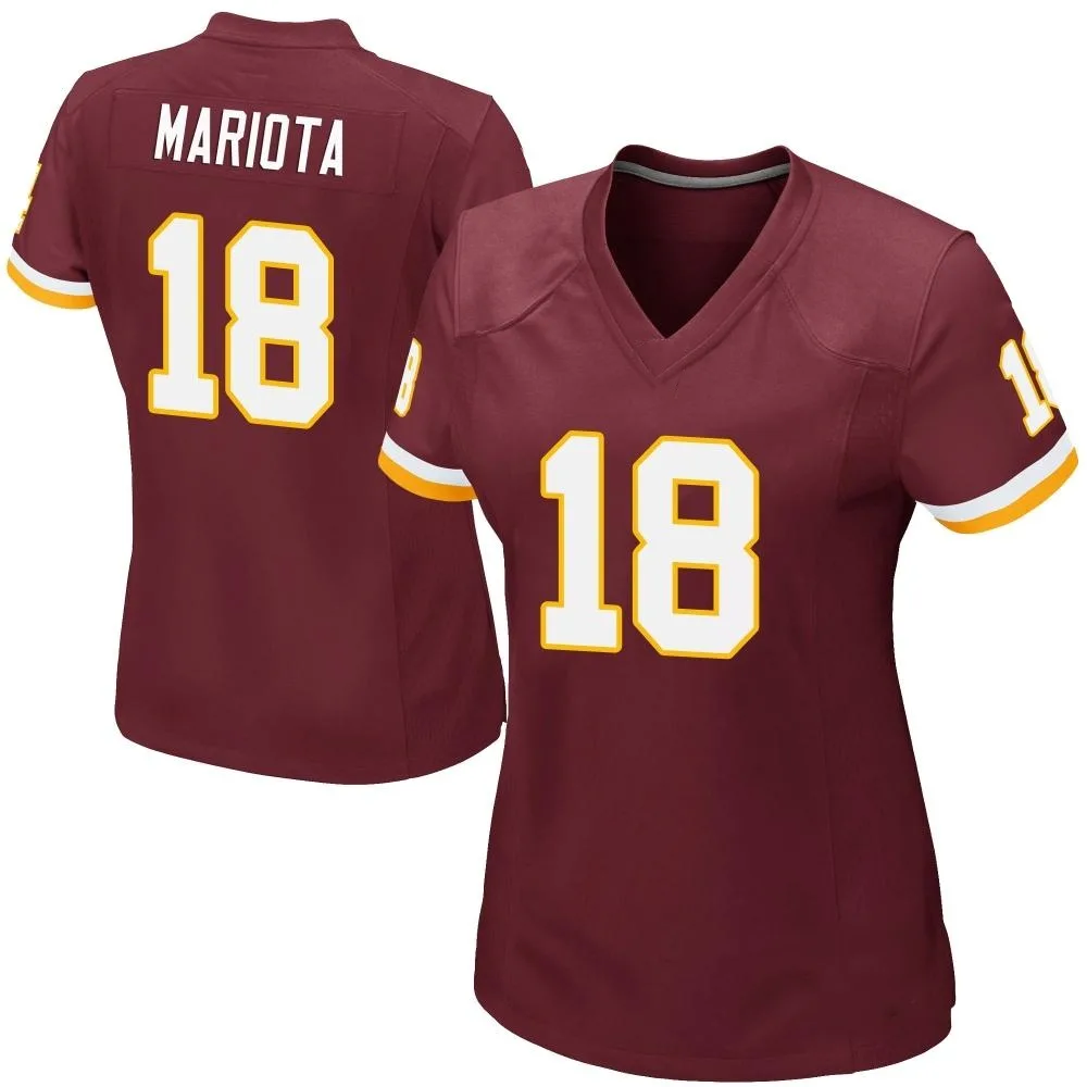 Women's Washington Commanders Marcus Mariota Nike Burgundy Team Color Game Jersey Women's Washington Commanders Marcus Mariota Nike Burgundy Team Color Game Jersey