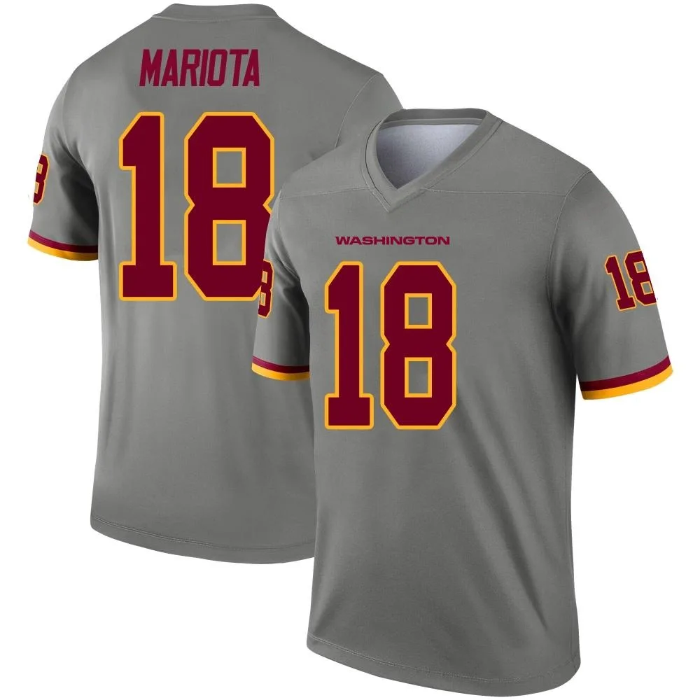 Youth Washington Commanders Marcus Mariota Nike Inverted Legend Gray Jersey Youth Washington Commanders Marcus Mariota Nike Inverted Legend Gray Jersey