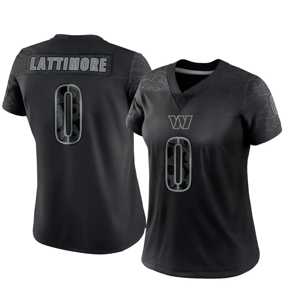 Women's Washington Commanders Marshon Lattimore Nike Reflective Limited Black Jersey Women's Washington Commanders Marshon Lattimore Nike Reflective Limited Black Jersey