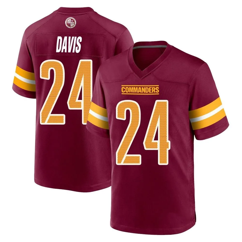 Men's Washington Commanders Michael Davis Nike Burgundy Game Jersey Men's Washington Commanders Michael Davis Nike Burgundy Game Jersey