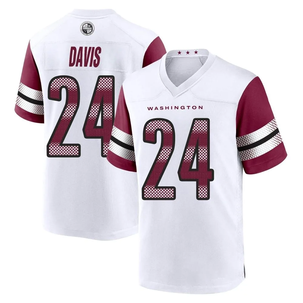 Men's Washington Commanders Michael Davis Nike Game White Jersey Men's Washington Commanders Michael Davis Nike Game White Jersey