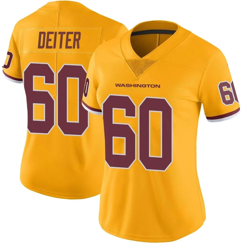 Women's Washington Commanders Michael Deiter Nike Color Rush Limited Gold Jersey Women's Washington Commanders Michael Deiter Nike Color Rush Limited Gold Jersey