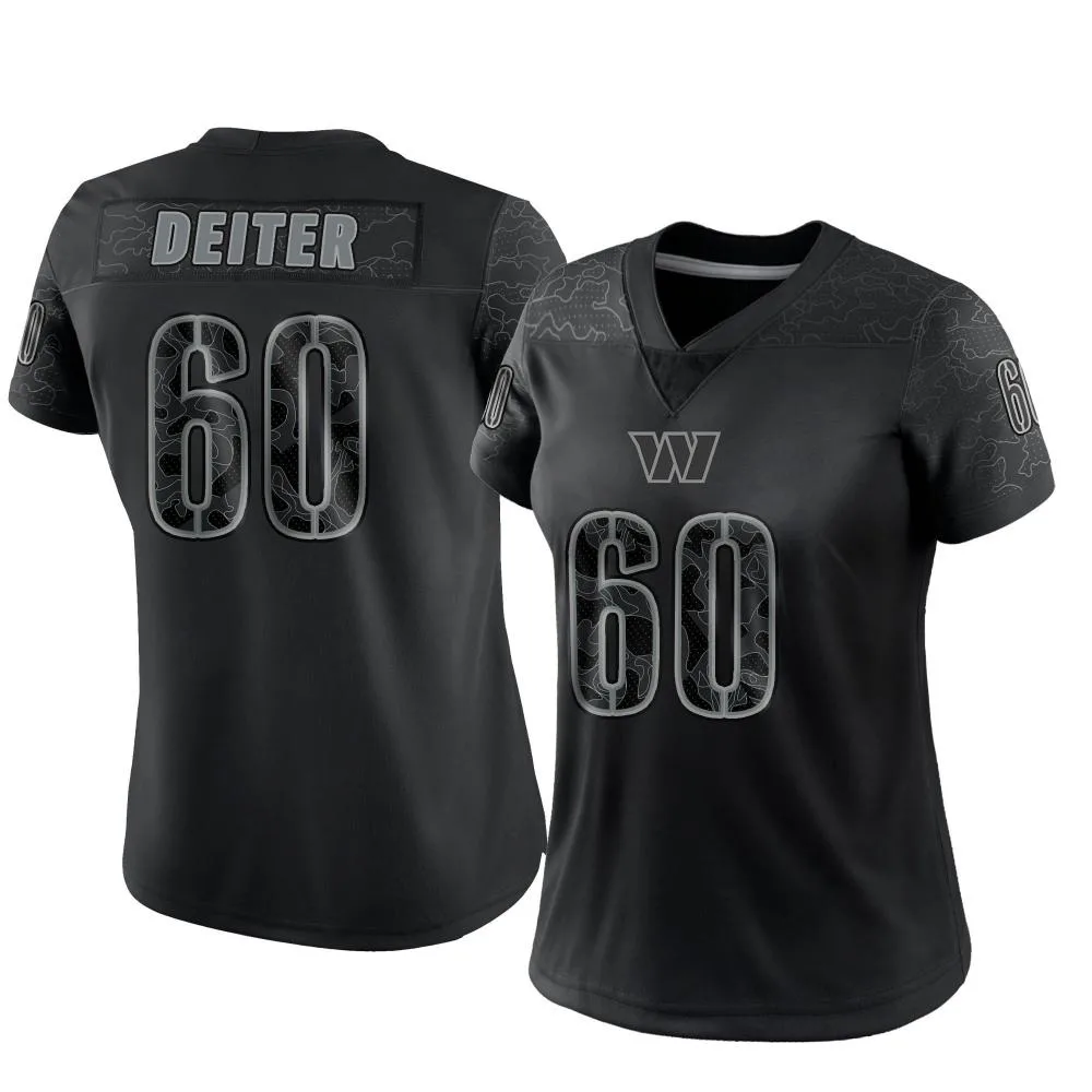 Women's Washington Commanders Michael Deiter Nike Reflective Limited Black Jersey Women's Washington Commanders Michael Deiter Nike Reflective Limited Black Jersey