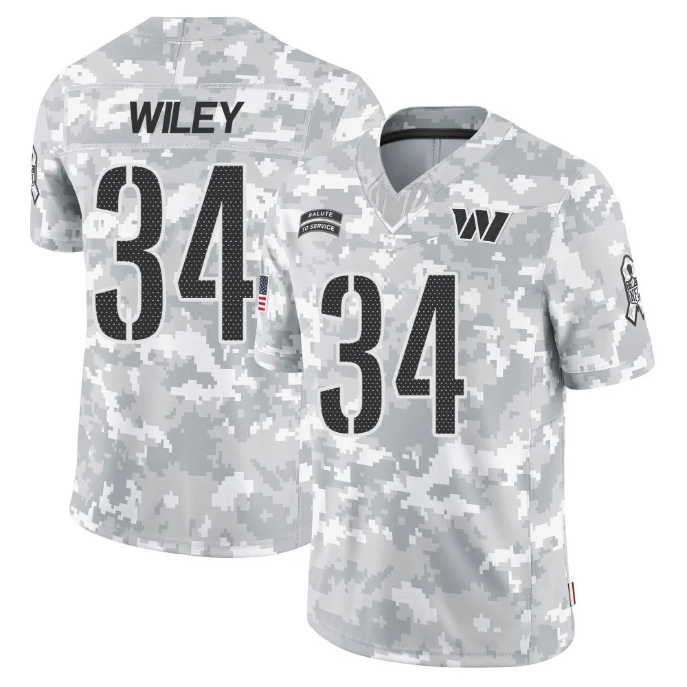 Men's Washington Commanders Michael Wiley Nike 2024 Salute to Service Limited Arctic Camo Jersey Men's Washington Commanders Michael Wiley Nike 2024 Salute to Service Limited Arctic Camo Jersey