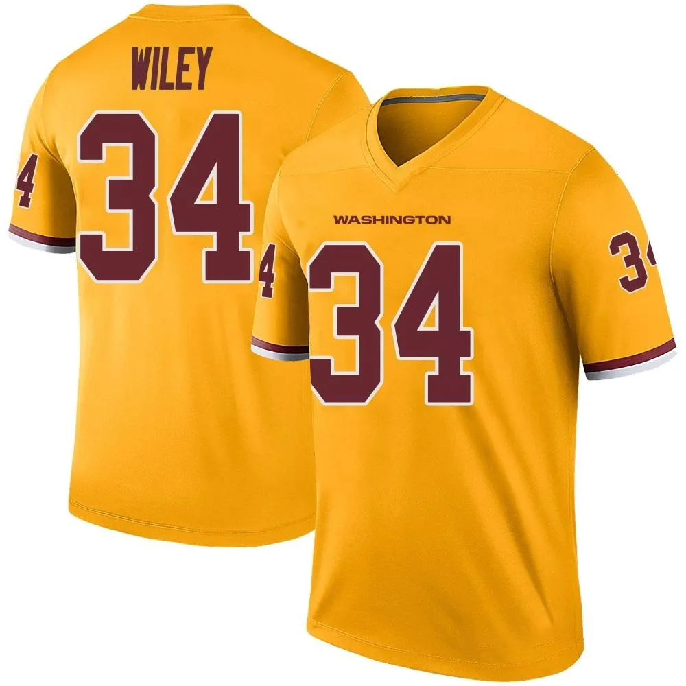 Men's Washington Commanders Michael Wiley Nike Color Rush Legend Gold Jersey Men's Washington Commanders Michael Wiley Nike Color Rush Legend Gold Jersey
