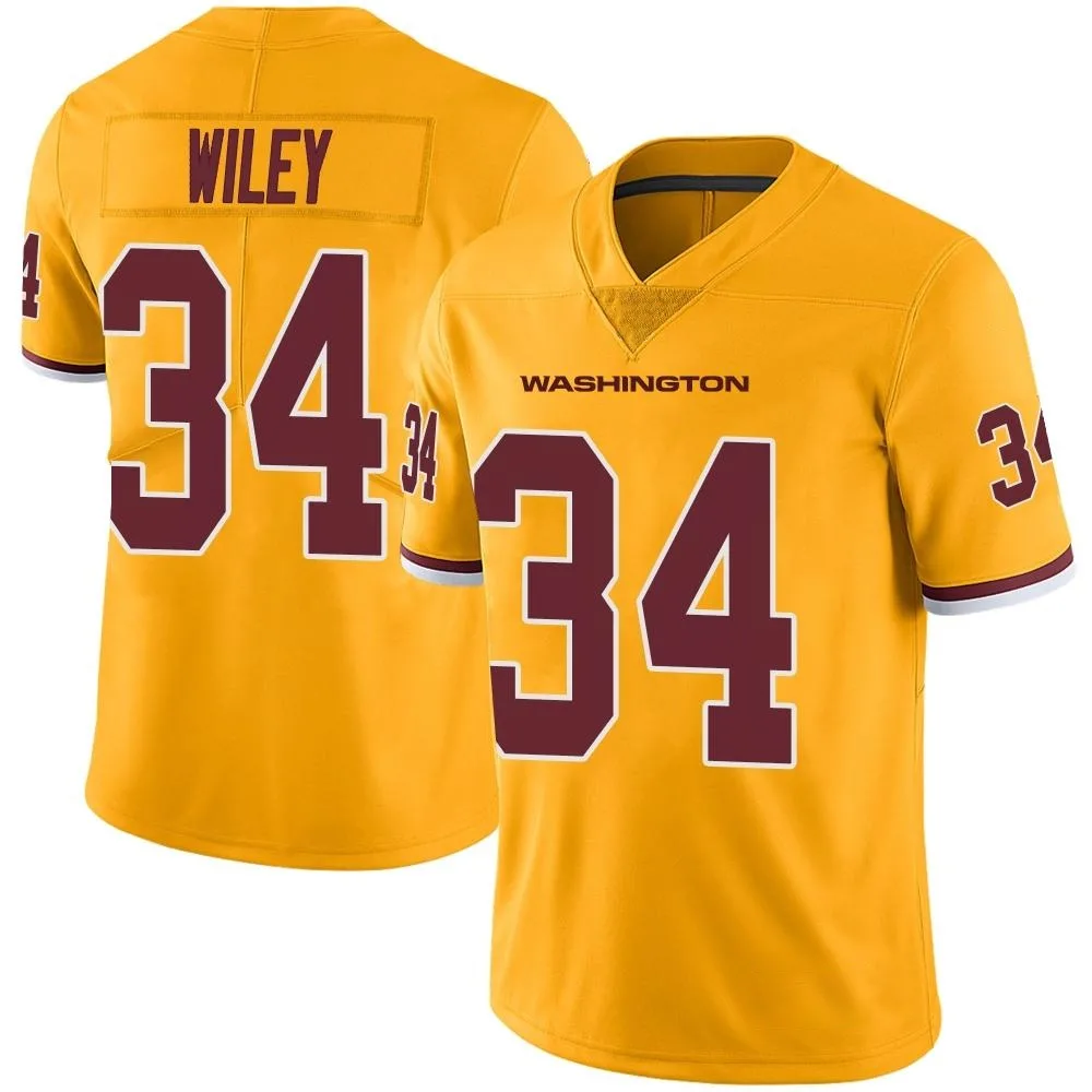 Men's Washington Commanders Michael Wiley Nike Color Rush Limited Gold Jersey Men's Washington Commanders Michael Wiley Nike Color Rush Limited Gold Jersey