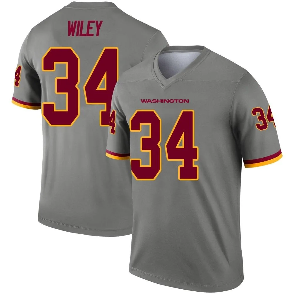 Men's Washington Commanders Michael Wiley Nike Inverted Legend Gray Jersey Men's Washington Commanders Michael Wiley Nike Inverted Legend Gray Jersey