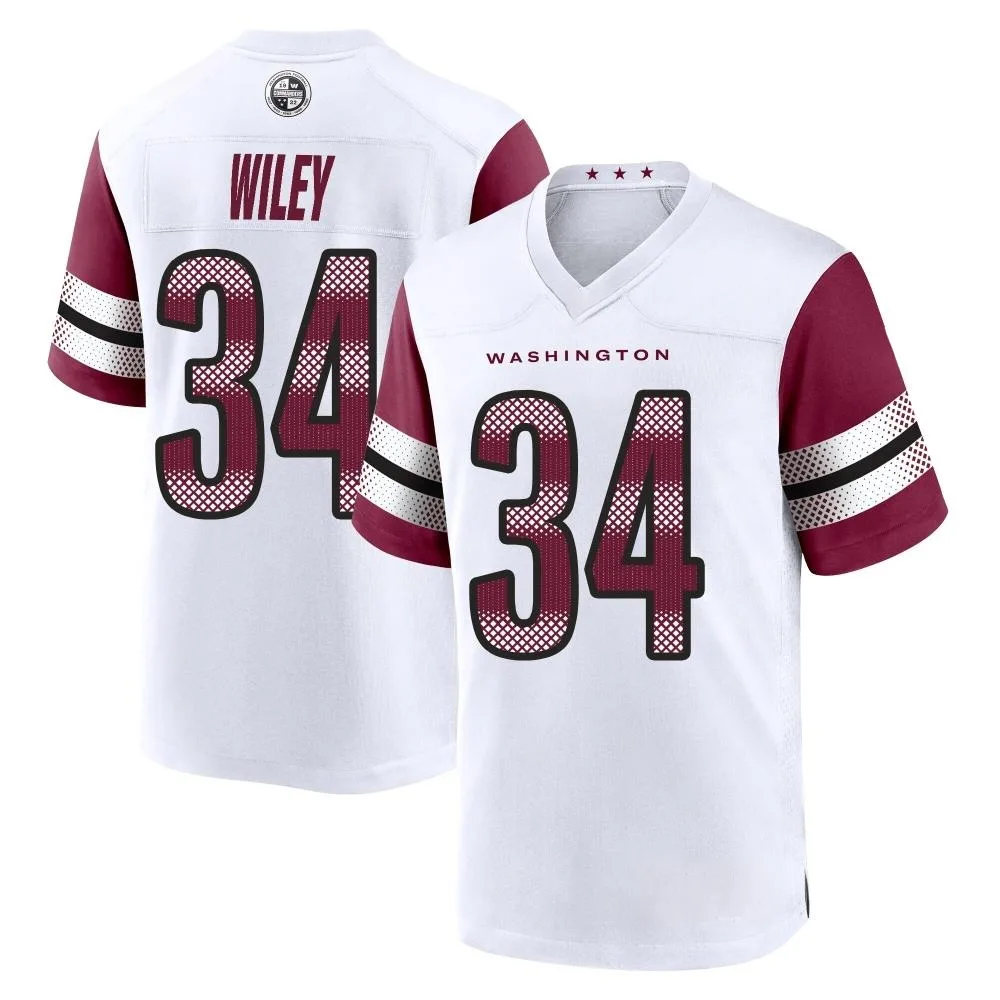 Men's Washington Commanders Michael Wiley Nike Game White Jersey Men's Washington Commanders Michael Wiley Nike Game White Jersey