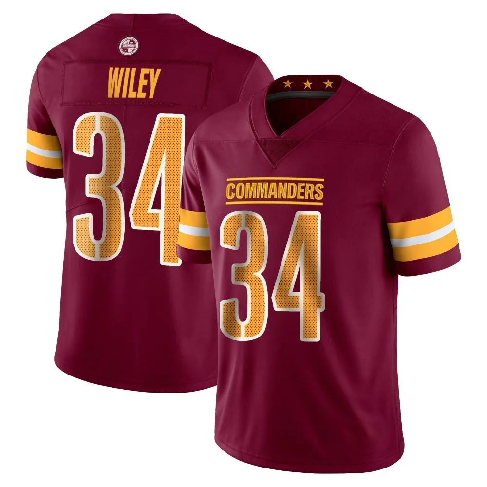 Men's Washington Commanders Michael Wiley Nike Vapor Burgundy Limited Jersey Men's Washington Commanders Michael Wiley Nike Vapor Burgundy Limited Jersey