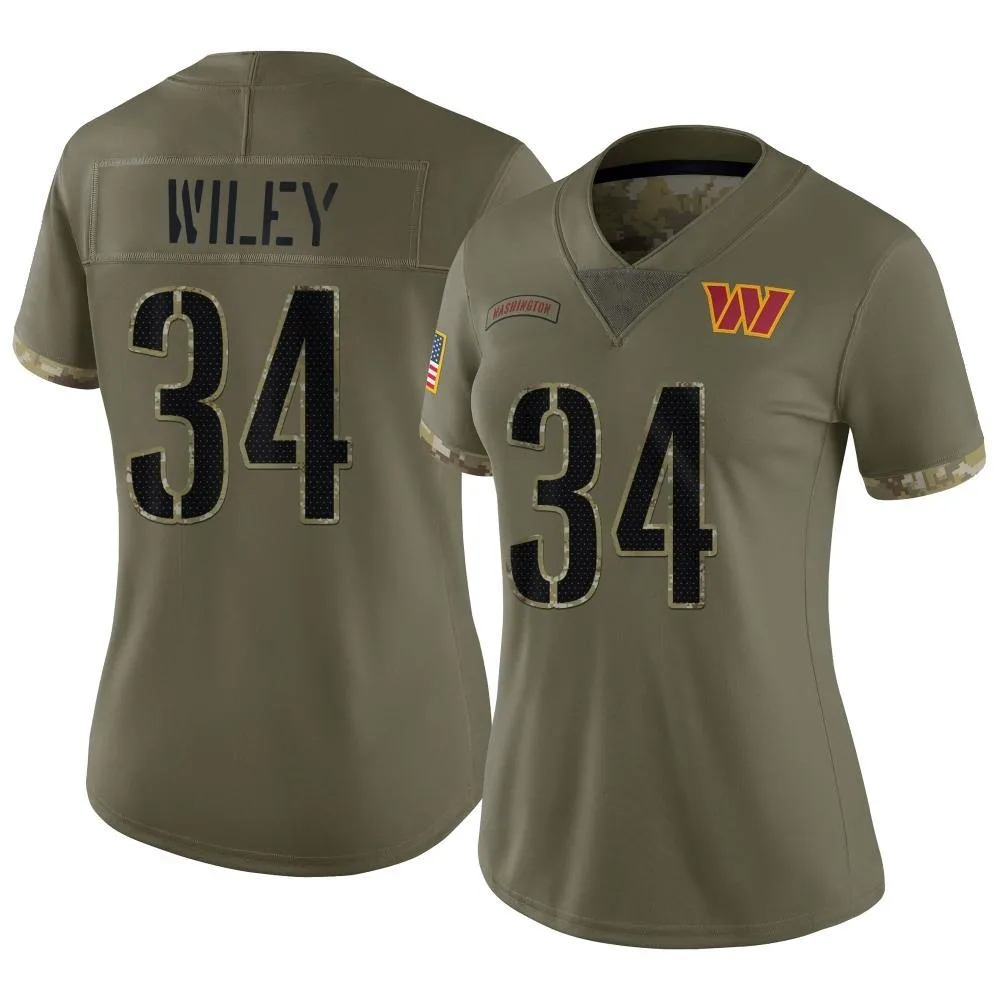 Women's Washington Commanders Michael Wiley Nike 2022 Salute To Service Limited Olive Jersey Women's Washington Commanders Michael Wiley Nike 2022 Salute To Service Limited Olive Jersey