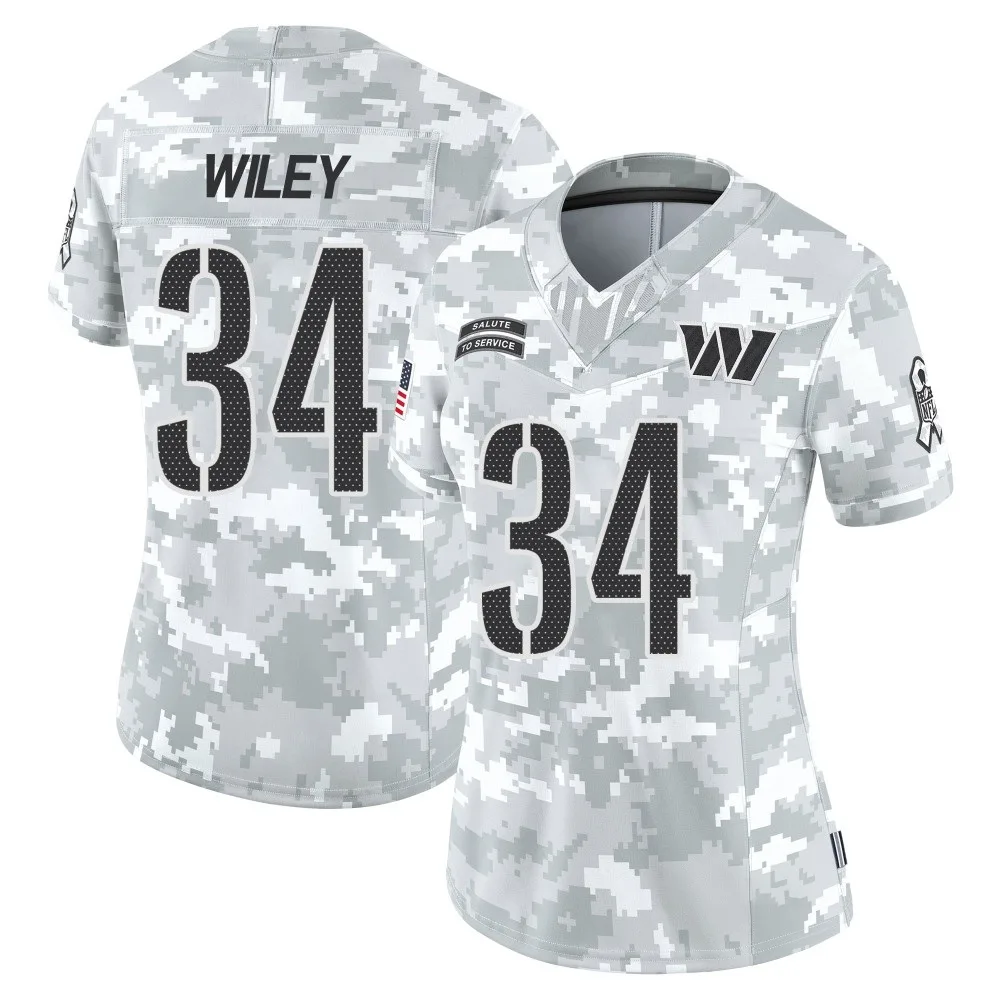 Women's Washington Commanders Michael Wiley Nike 2024 Salute to Service Limited Arctic Camo Jersey Women's Washington Commanders Michael Wiley Nike 2024 Salute to Service Limited Arctic Camo Jersey