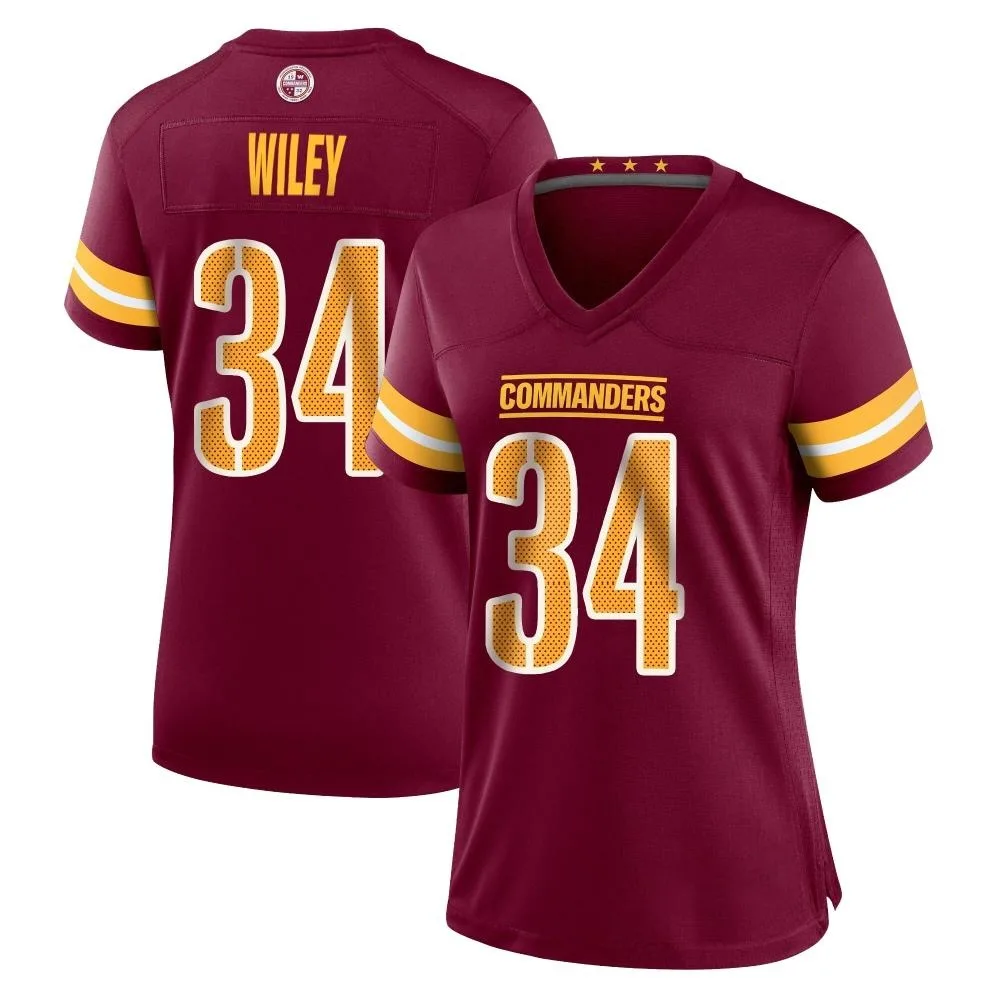 Women's Washington Commanders Michael Wiley Nike Burgundy Game Jersey Women's Washington Commanders Michael Wiley Nike Burgundy Game Jersey