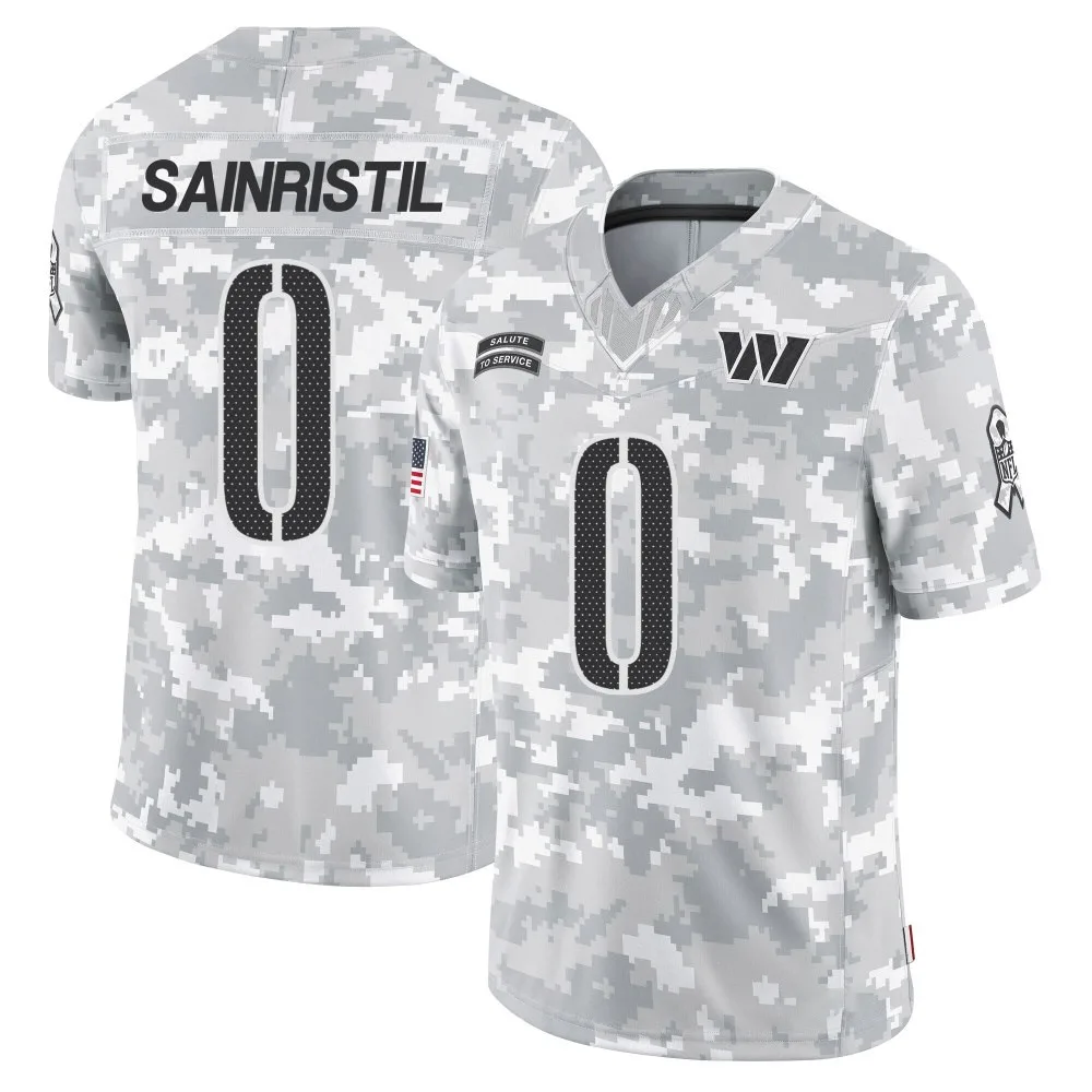 Men's Washington Commanders Mike Sainristil Nike 2024 Salute to Service Limited Arctic Camo Jersey Men's Washington Commanders Mike Sainristil Nike 2024 Salute to Service Limited Arctic Camo Jersey