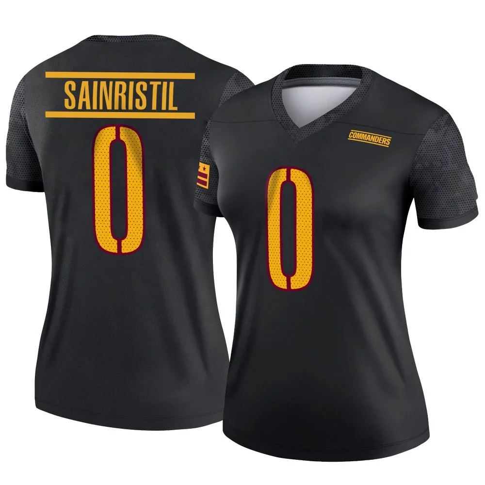 Women's Washington Commanders Mike Sainristil Nike Alternate Legend Black Jersey Women's Washington Commanders Mike Sainristil Nike Alternate Legend Black Jersey