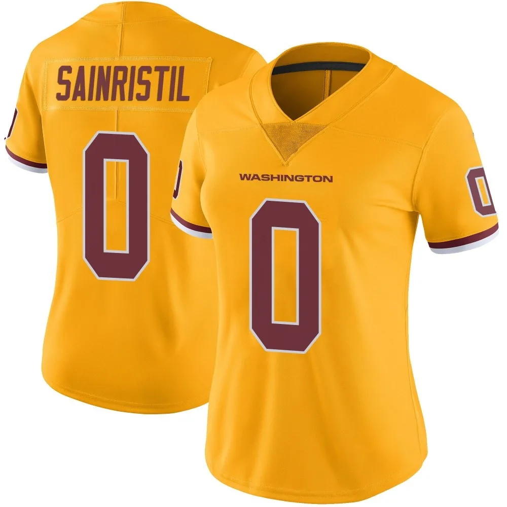 Women's Washington Commanders Mike Sainristil Nike Color Rush Limited Gold Jersey Women's Washington Commanders Mike Sainristil Nike Color Rush Limited Gold Jersey