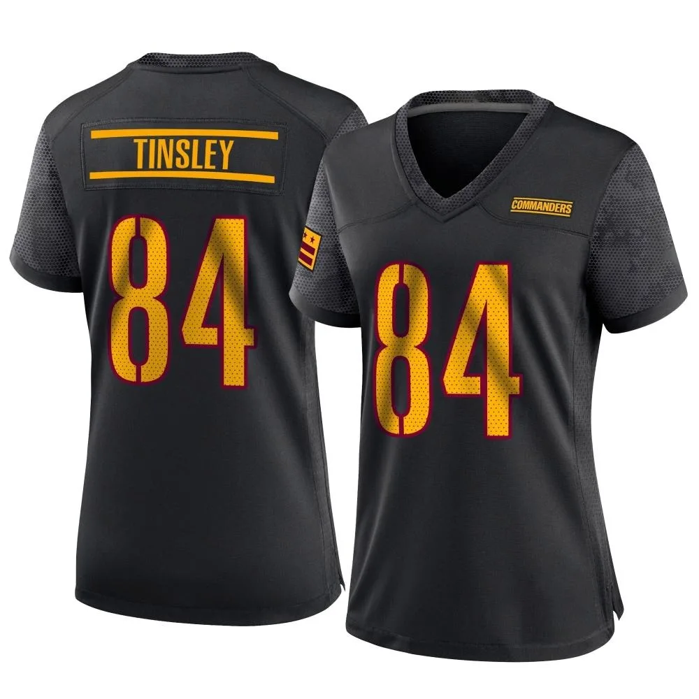 Women's Washington Commanders Mitchell Tinsley Nike Alternate Game Black Jersey Women's Washington Commanders Mitchell Tinsley Nike Alternate Game Black Jersey