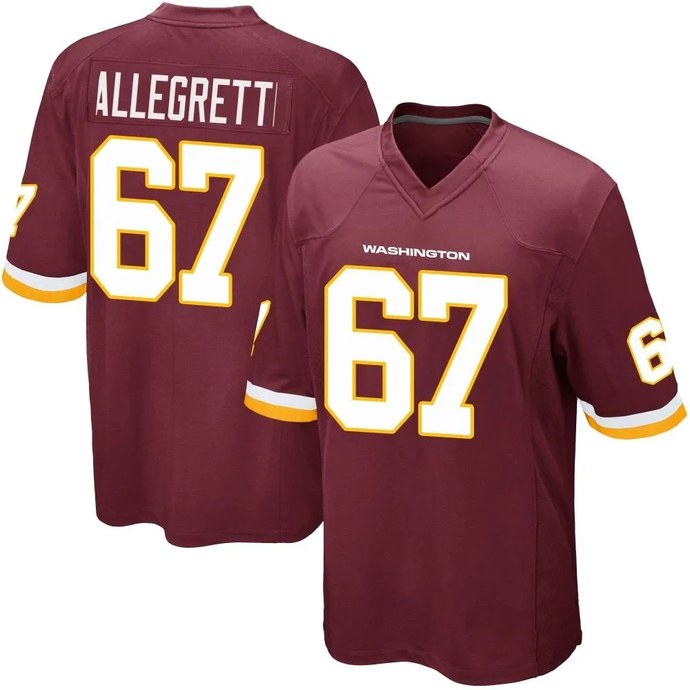 Men's Washington Commanders Nick Allegretti Nike Burgundy Team Color Game Jersey Men's Washington Commanders Nick Allegretti Nike Burgundy Team Color Game Jersey
