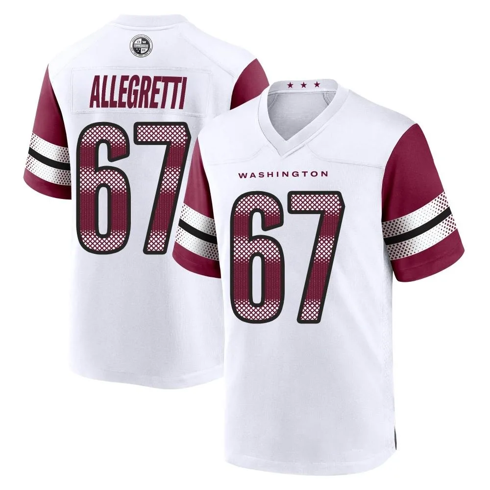 Men's Washington Commanders Nick Allegretti Nike Game White Jersey Men's Washington Commanders Nick Allegretti Nike Game White Jersey