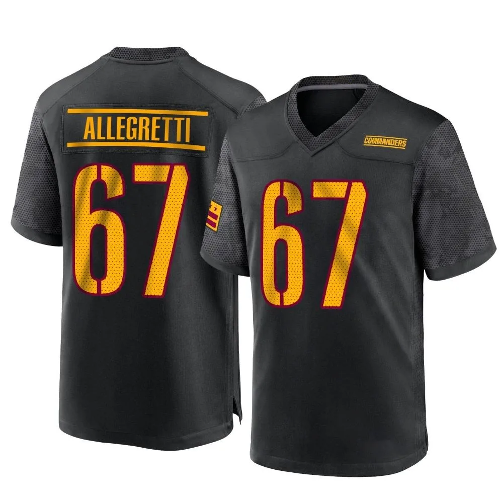 Youth Washington Commanders Nick Allegretti Nike Alternate Game Black Jersey Youth Washington Commanders Nick Allegretti Nike Alternate Game Black Jersey