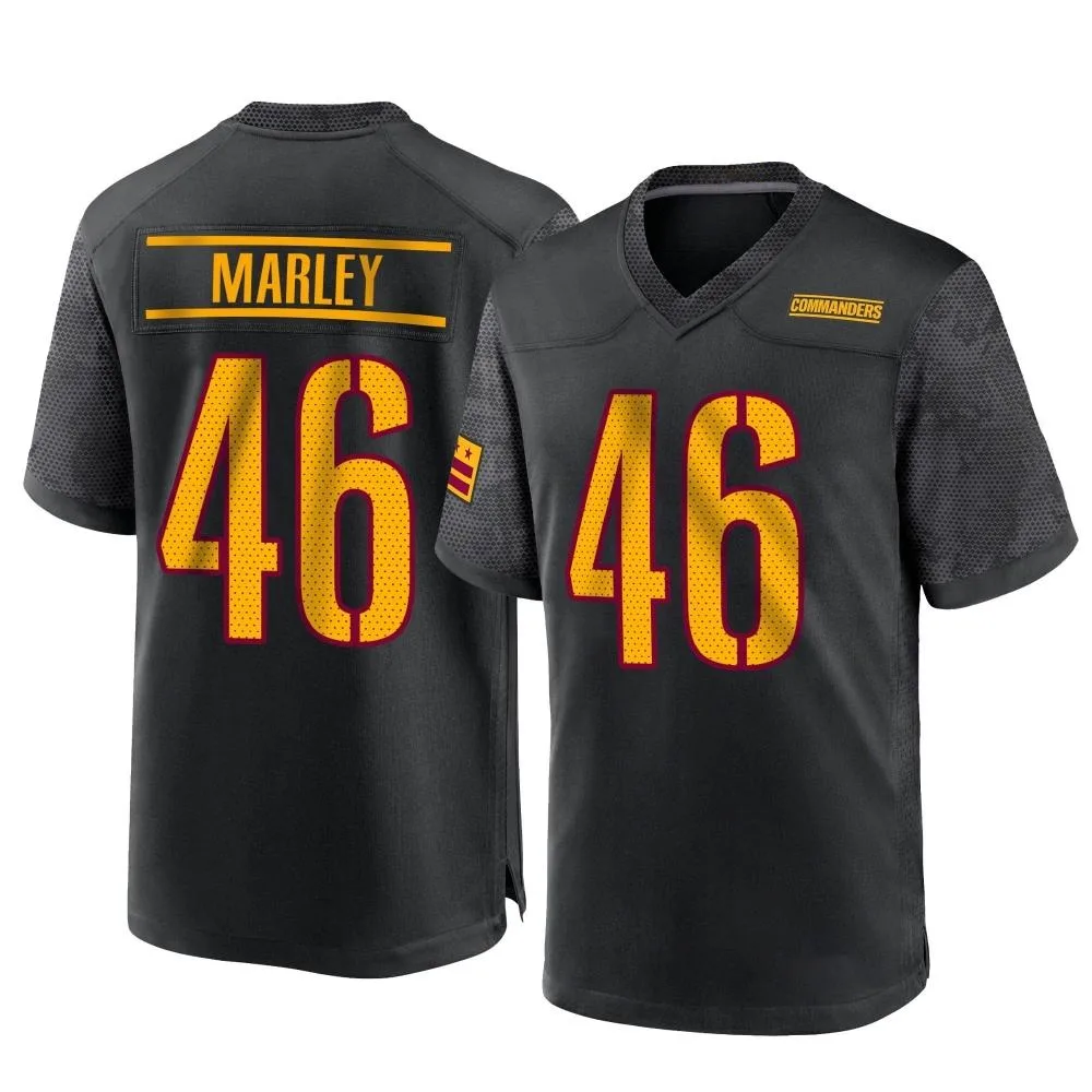 Youth Washington Commanders Nico Marley Nike Alternate Game Black Jersey Youth Washington Commanders Nico Marley Nike Alternate Game Black Jersey
