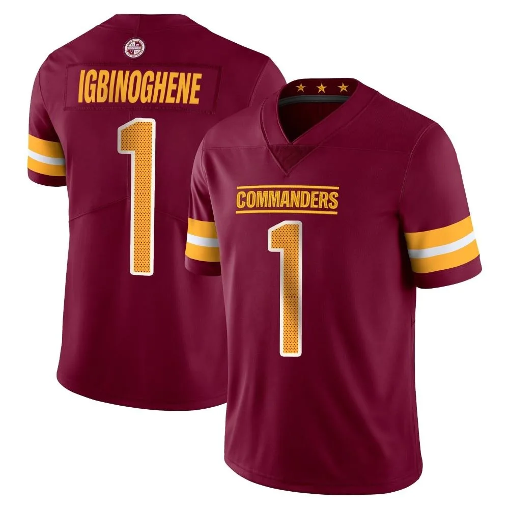 Men's Washington Commanders Noah Igbinoghene Nike Vapor Burgundy Limited Jersey Men's Washington Commanders Noah Igbinoghene Nike Vapor Burgundy Limited Jersey