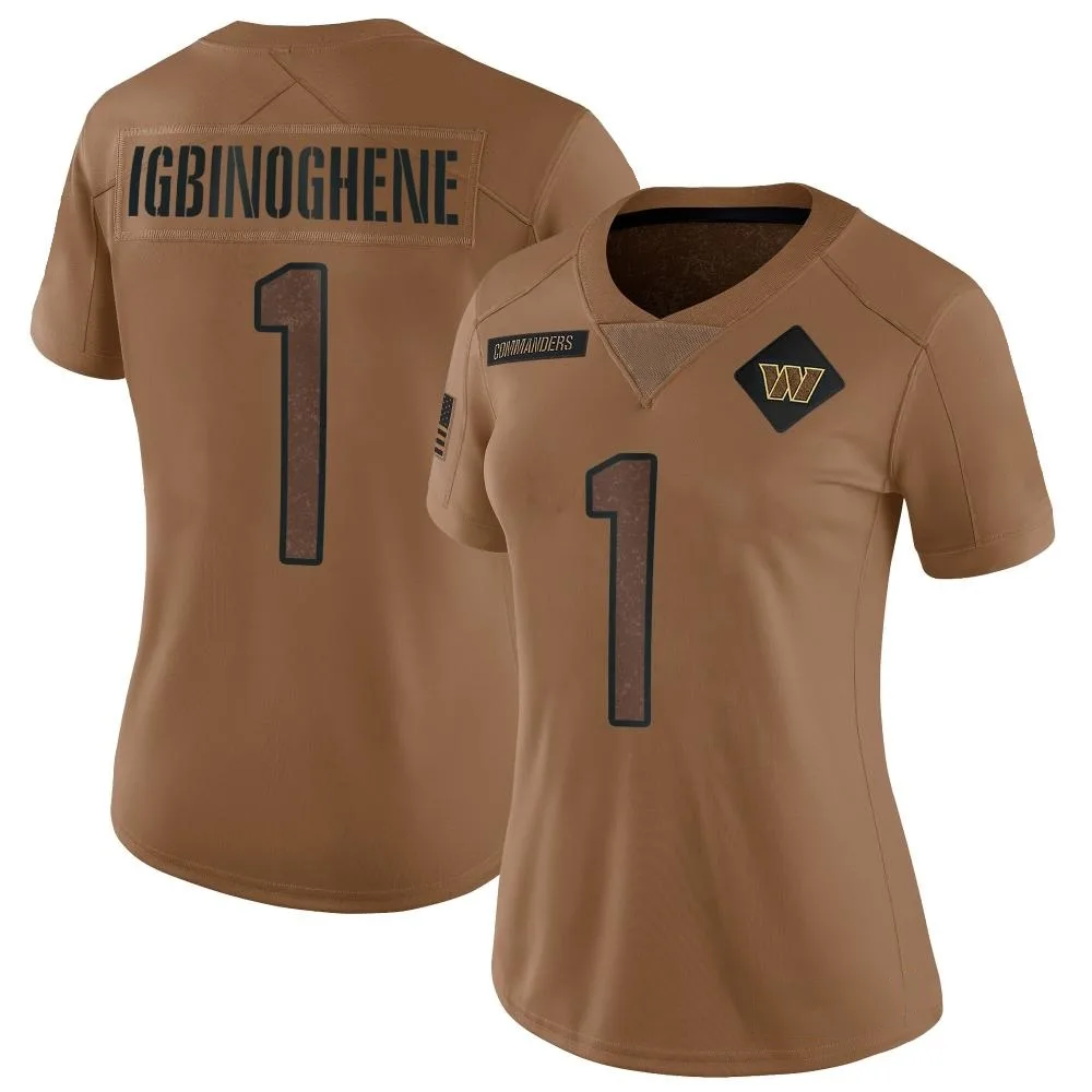 Women's Washington Commanders Noah Igbinoghene Nike 2023 Salute To Service Limited Brown Jersey Women's Washington Commanders Noah Igbinoghene Nike 2023 Salute To Service Limited Brown Jersey