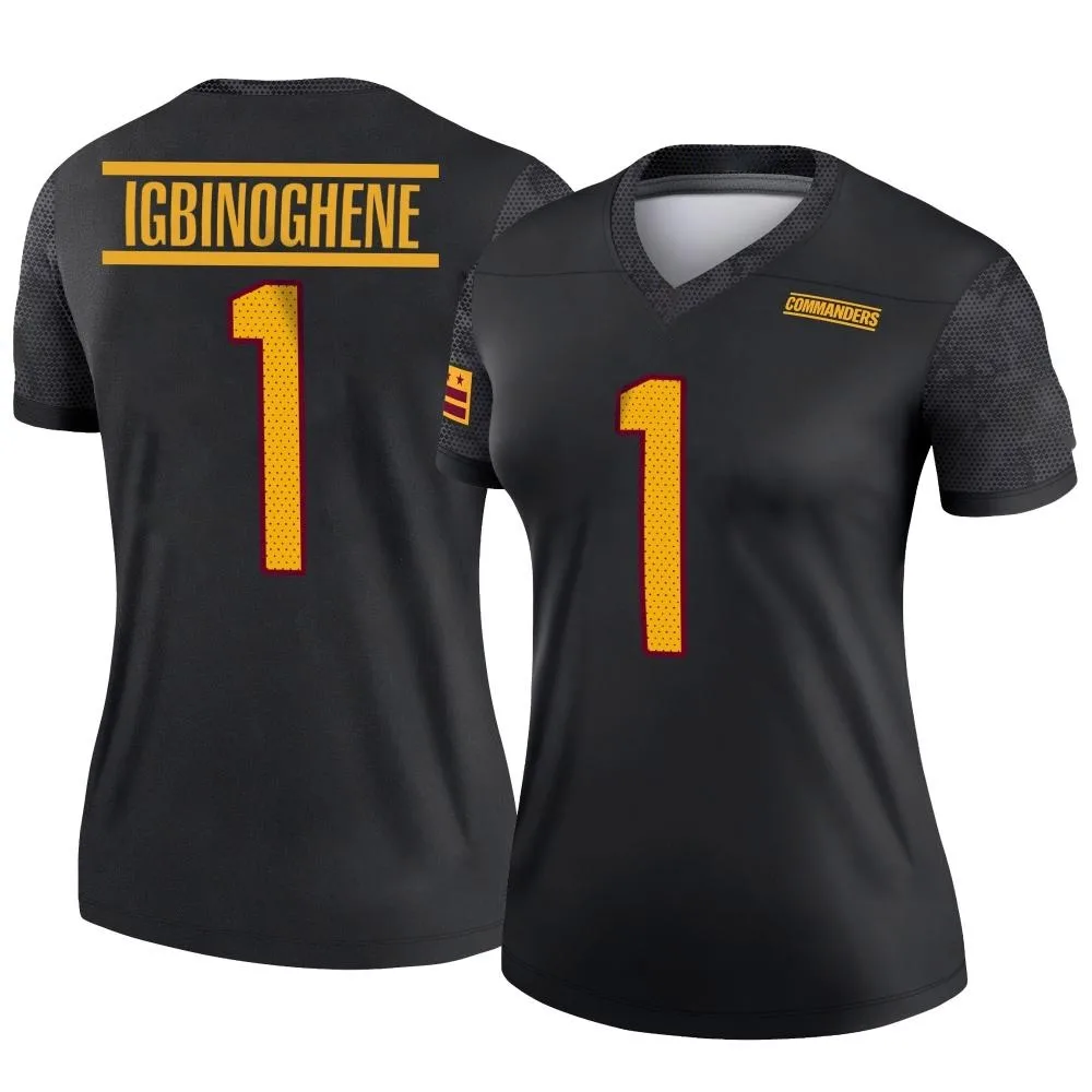 Women's Washington Commanders Noah Igbinoghene Nike Alternate Legend Black Jersey Women's Washington Commanders Noah Igbinoghene Nike Alternate Legend Black Jersey