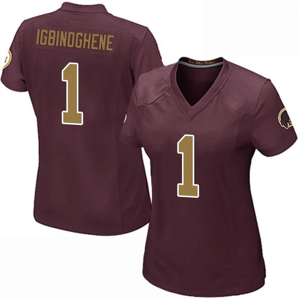 Women's Washington Commanders Noah Igbinoghene Nike Burgundy Alternate Game Jersey Women's Washington Commanders Noah Igbinoghene Nike Burgundy Alternate Game Jersey