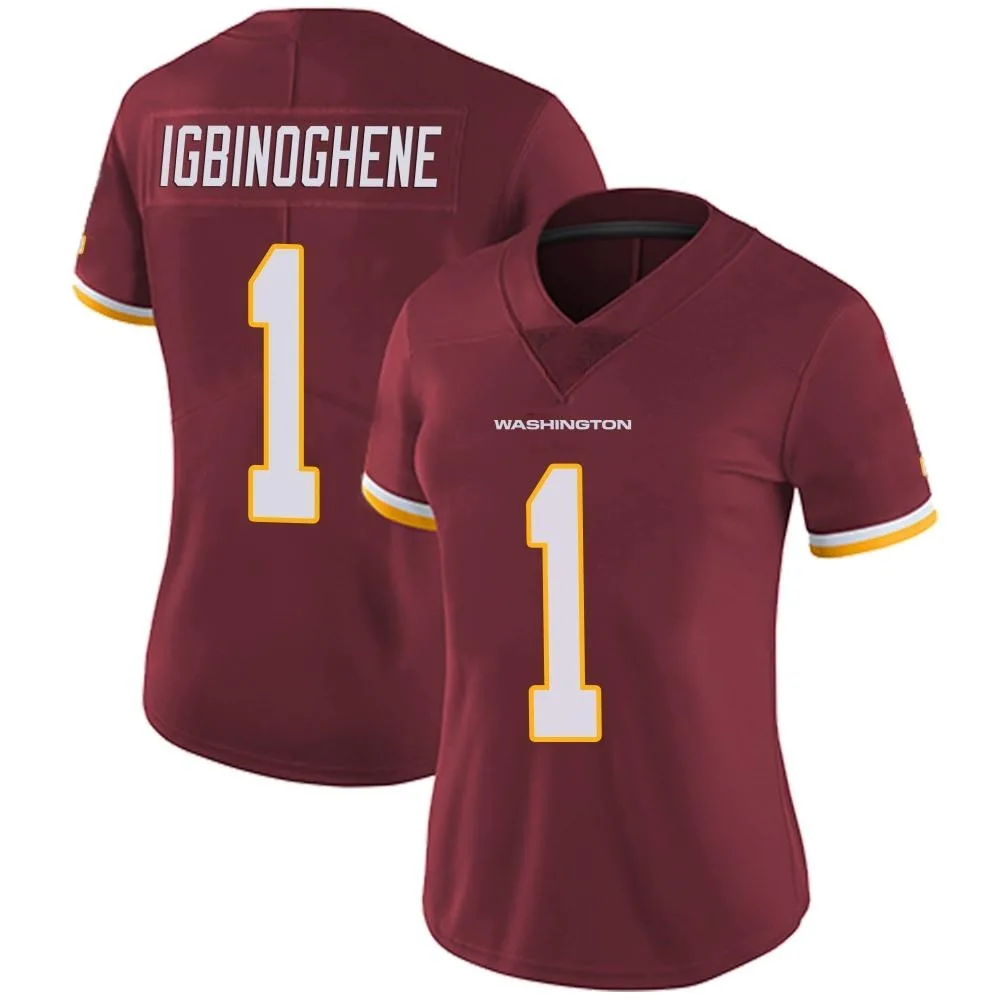 Women's Washington Commanders Noah Igbinoghene Nike Burgundy Team Color Vapor Untouchable Limited Jersey Women's Washington Commanders Noah Igbinoghene Nike Burgundy Team Color Vapor Untouchable Limited Jersey