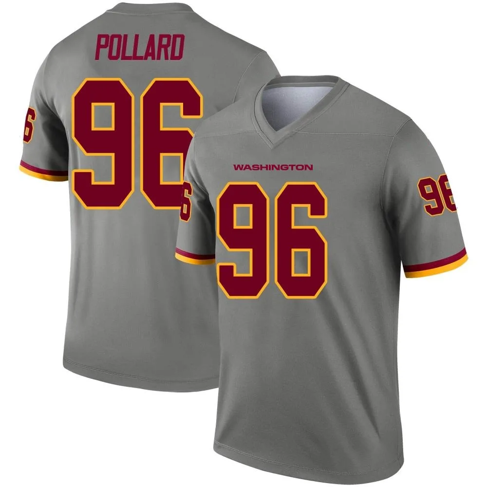 Men's Washington Commanders Norell Pollard Nike Inverted Legend Gray Jersey Men's Washington Commanders Norell Pollard Nike Inverted Legend Gray Jersey