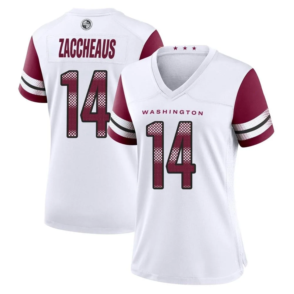 Women's Washington Commanders Olamide Zaccheaus Nike Game White Jersey Women's Washington Commanders Olamide Zaccheaus Nike Game White Jersey