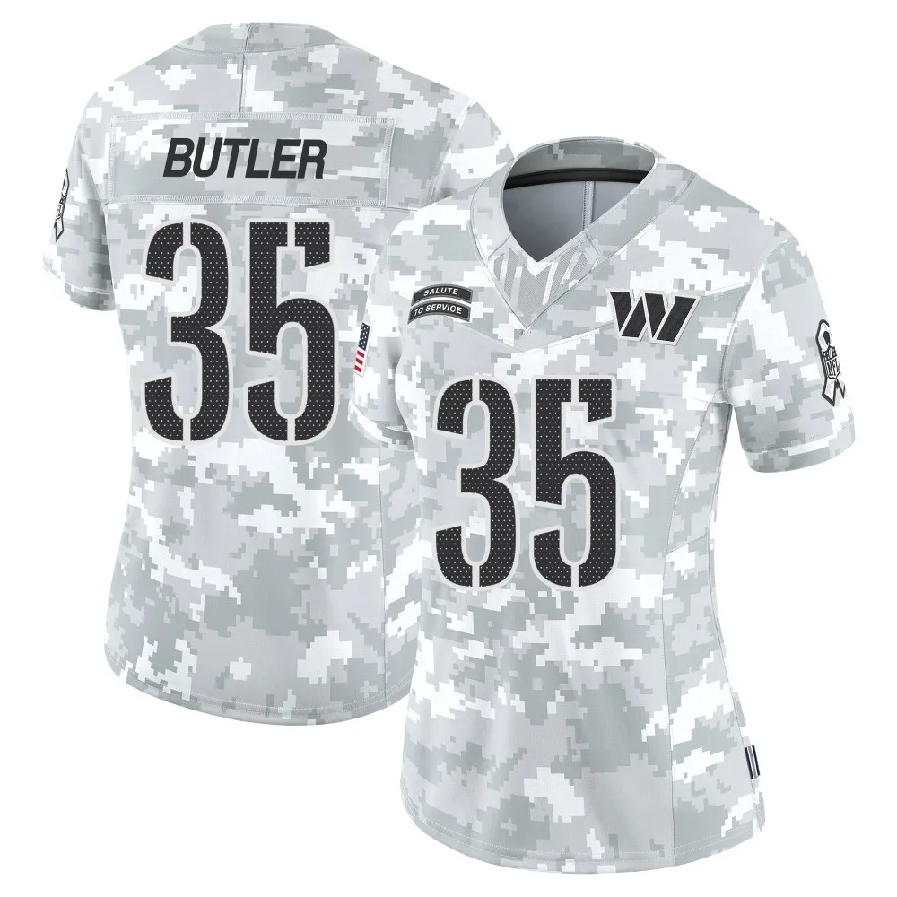 Women's Washington Commanders Percy Butler Nike 2024 Salute to Service Limited Arctic Camo Jersey Women's Washington Commanders Percy Butler Nike 2024 Salute to Service Limited Arctic Camo Jersey