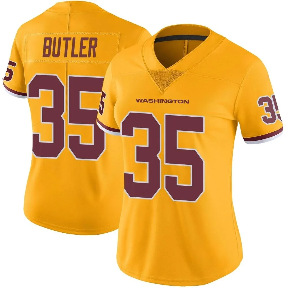 Women's Washington Commanders Percy Butler Nike Color Rush Limited Gold Jersey Women's Washington Commanders Percy Butler Nike Color Rush Limited Gold Jersey