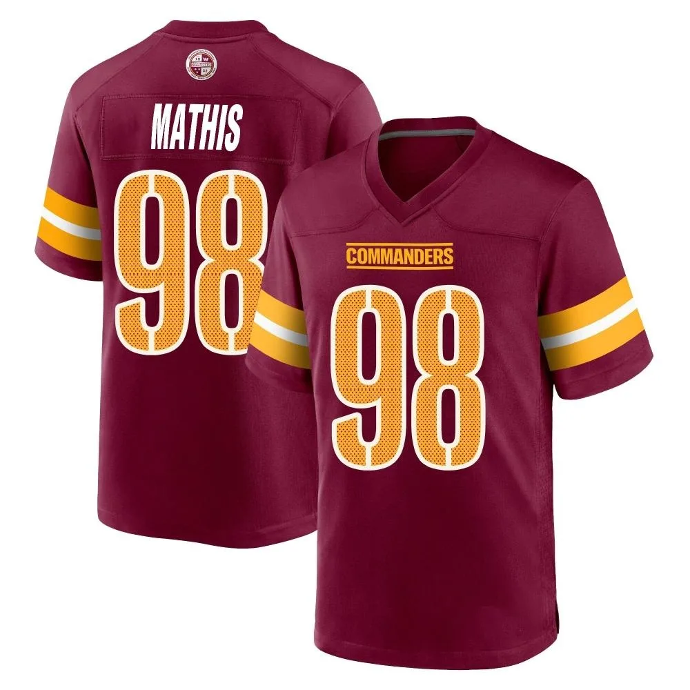Men's Washington Commanders Phidarian Mathis Nike Burgundy Game Jersey Men's Washington Commanders Phidarian Mathis Nike Burgundy Game Jersey
