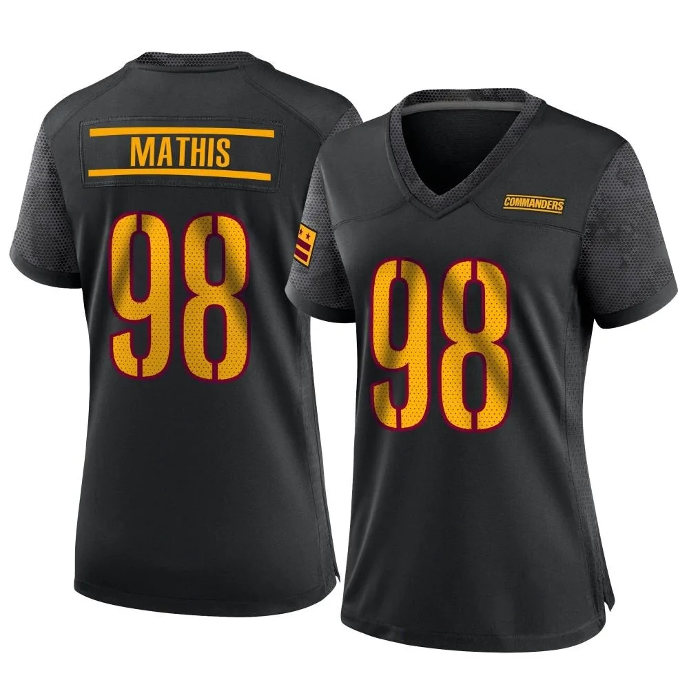 Women's Washington Commanders Phidarian Mathis Nike Alternate Game Black Jersey Women's Washington Commanders Phidarian Mathis Nike Alternate Game Black Jersey