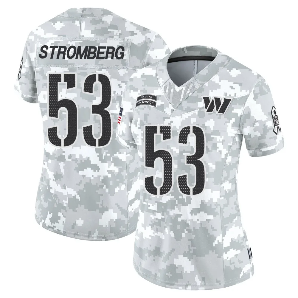Women's Washington Commanders Ricky Stromberg Nike 2024 Salute to Service Limited Arctic Camo Jersey Women's Washington Commanders Ricky Stromberg Nike 2024 Salute to Service Limited Arctic Camo Jersey