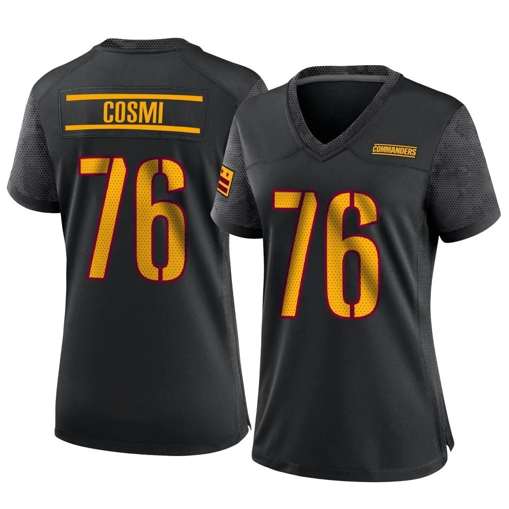 Women's Washington Commanders Sam Cosmi Nike Alternate Game Black Jersey Women's Washington Commanders Sam Cosmi Nike Alternate Game Black Jersey